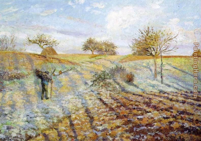 Gelee Blanche painting - Camille Pissarro Gelee Blanche art painting